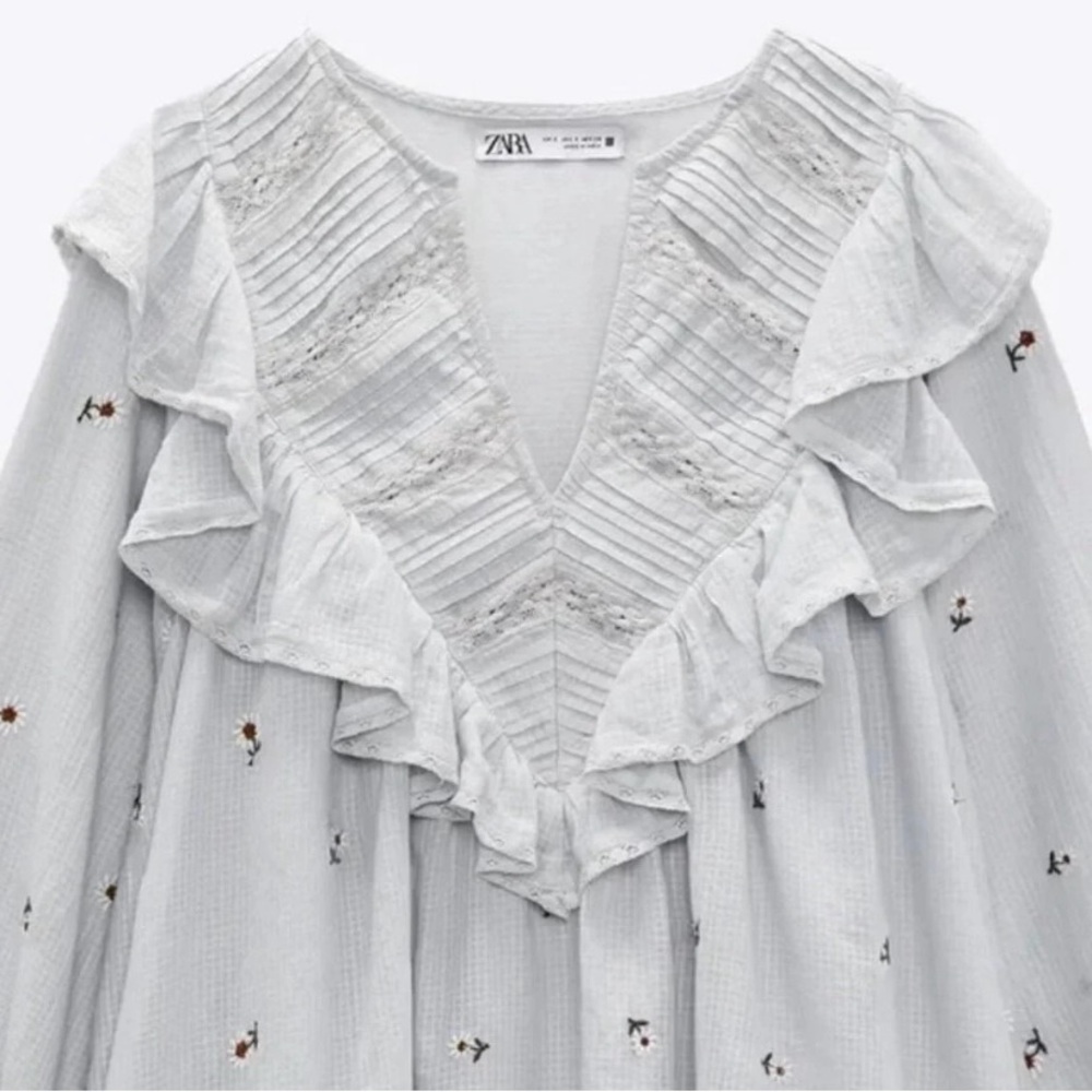 Floral Ruffle V-Neck Dress - Picture 3 of 6